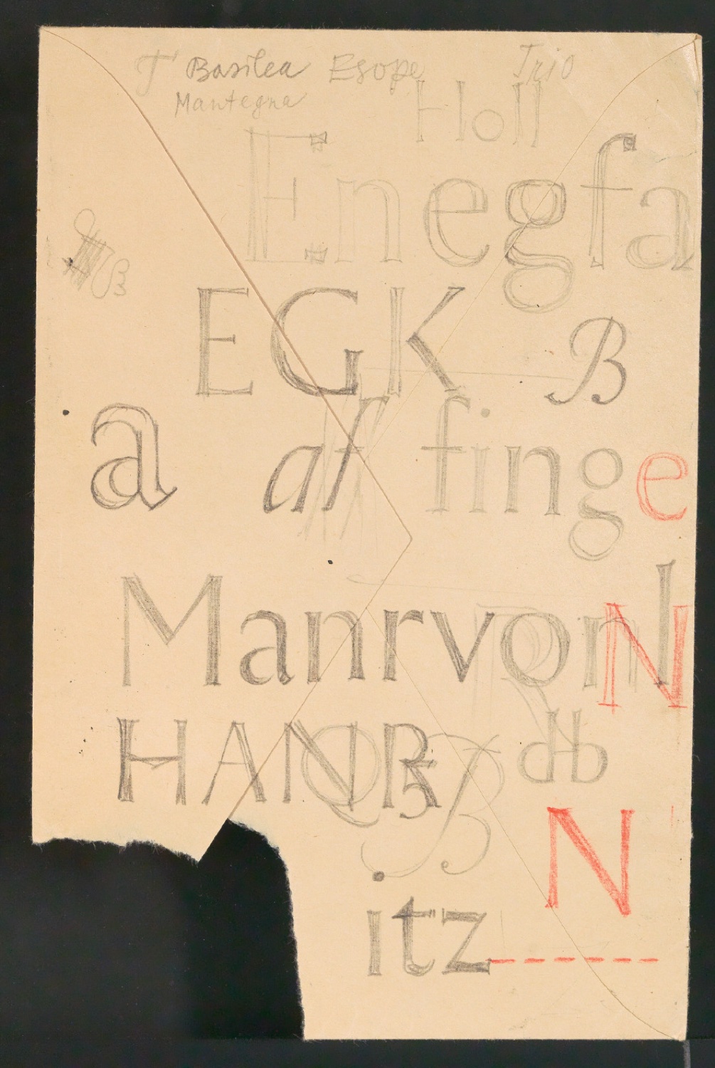 Entwurfszeichnungen verschiedener Schrifttypen — Blatt 81
