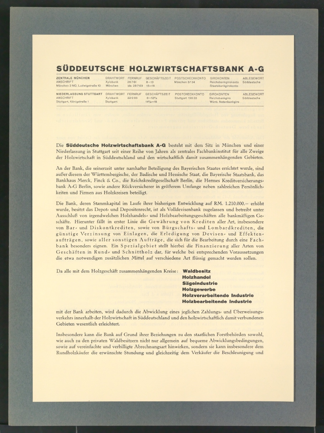 Montiertes Corporate Design für die Süddeutsche Holzwirtschaftsbank AG — Blatt 7