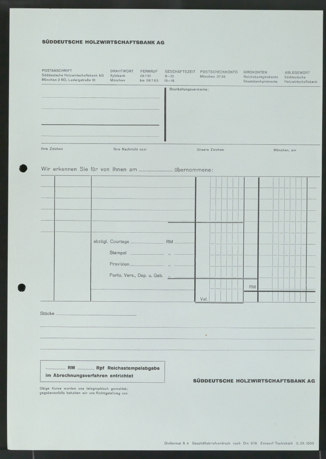 Corporate Design für die Süddeutsche Holzwirtschaftsbank AG — Blatt 5