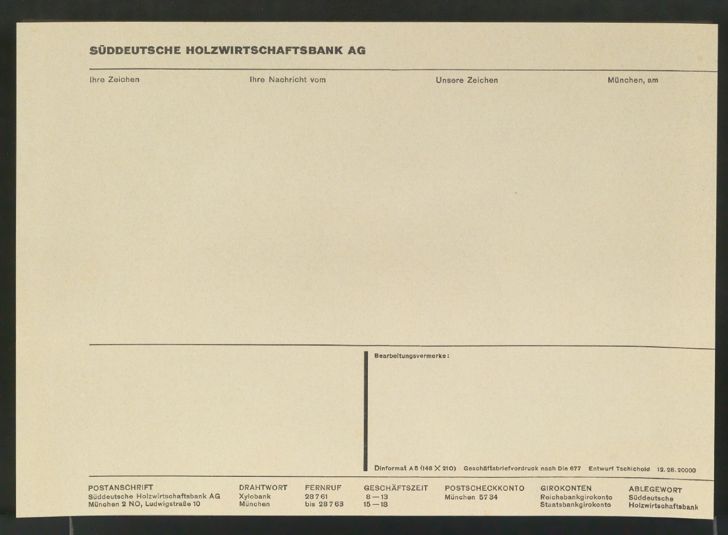 Corporate Design für die Süddeutsche Holzwirtschaftsbank AG — Blatt 21