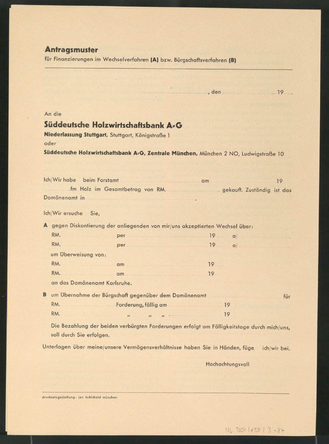 Corporate Design für die Süddeutsche Holzwirtschaftsbank AG — Blatt 33