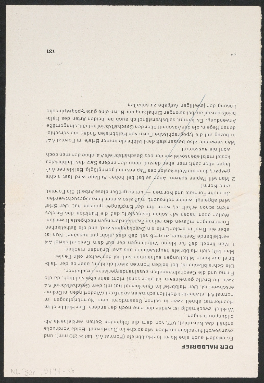 Konvolut von Typographischen Skizzen und Notizen zur Typographie — Blatt 4