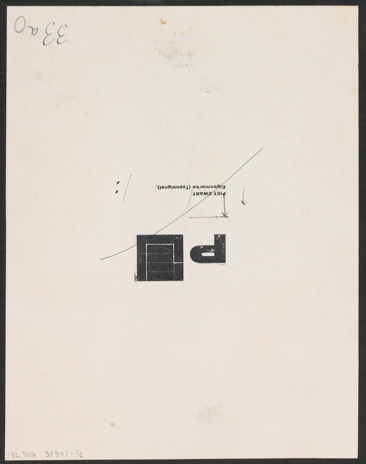 Konvolut von Typographischen Skizzen und Notizen zur Typographie — Blatt 6