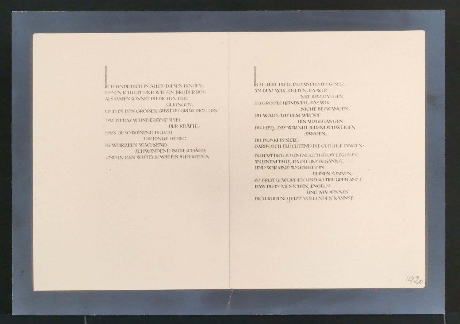 Konvolut Fotoabzüge von Buchseiten mit Kalligraphien von Jan Tschichold — Blatt 9