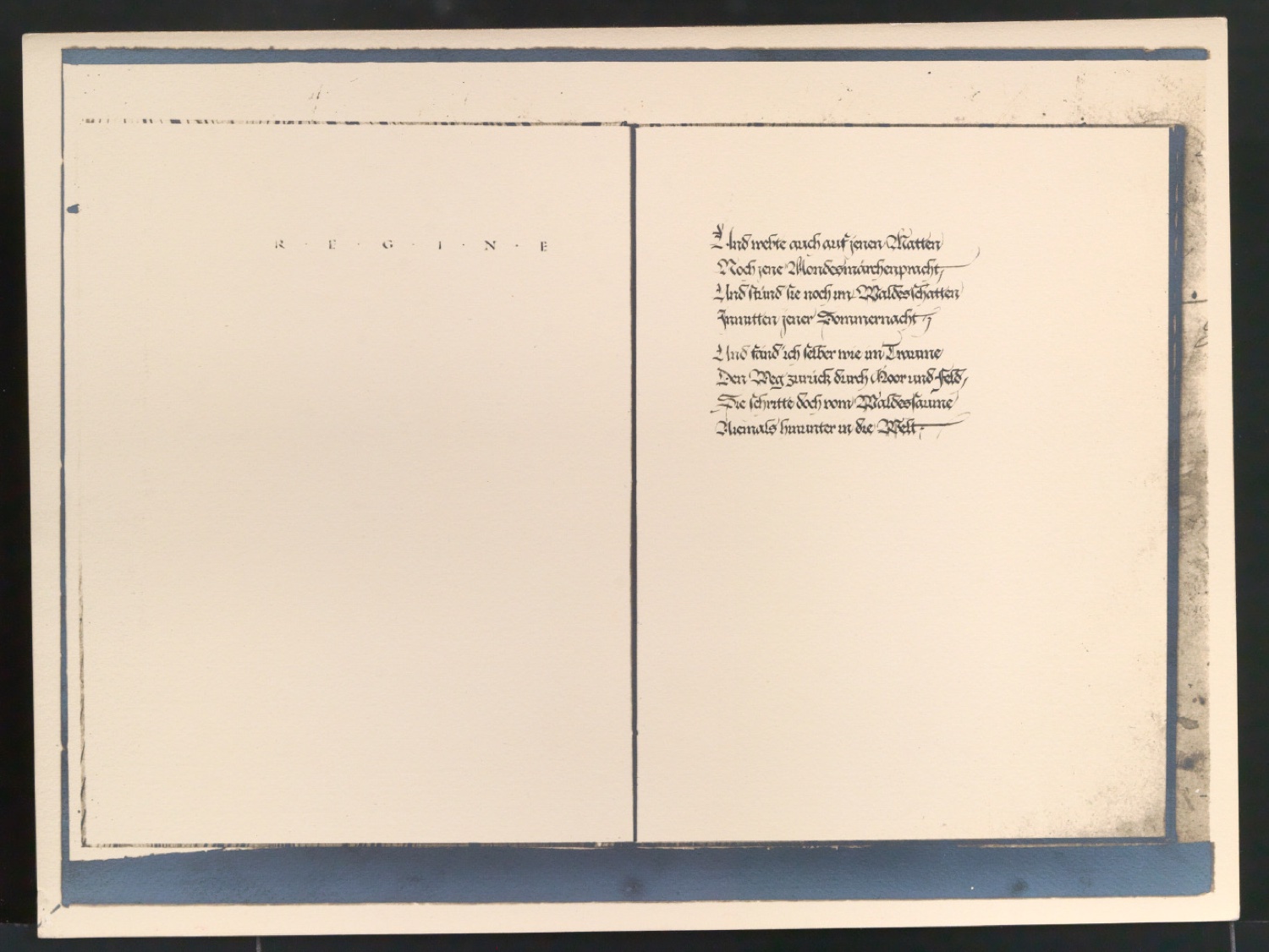 Konvolut Fotoabzüge von Buchseiten mit Kalligraphien von Jan Tschichold — Blatt 15