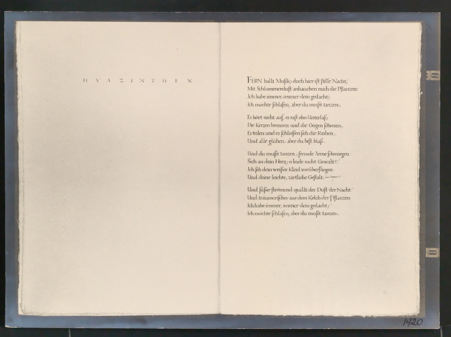 Konvolut Fotoabzüge von Buchseiten mit Kalligraphien von Jan Tschichold — Blatt 25