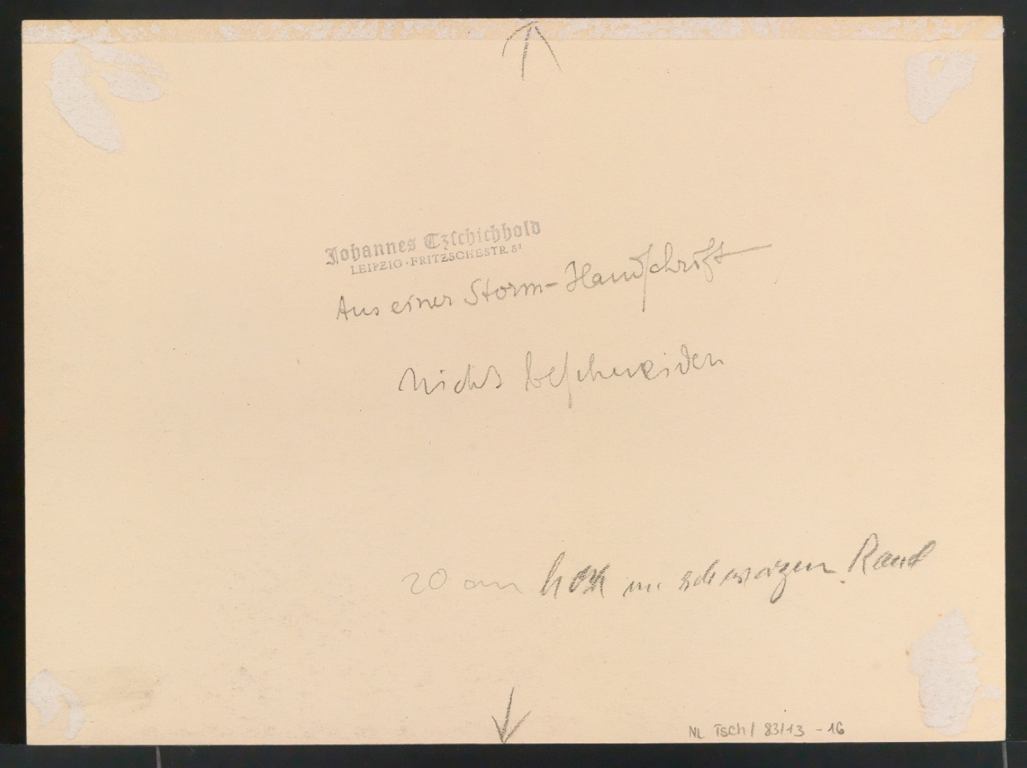 Konvolut Fotoabzüge von Buchseiten mit Kalligraphien von Jan Tschichold — Blatt 28