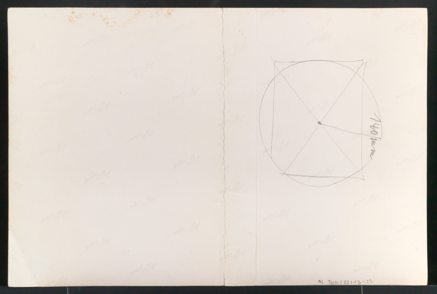 Konvolut Fotoabzüge von Buchseiten mit Kalligraphien von Jan Tschichold — Blatt 42