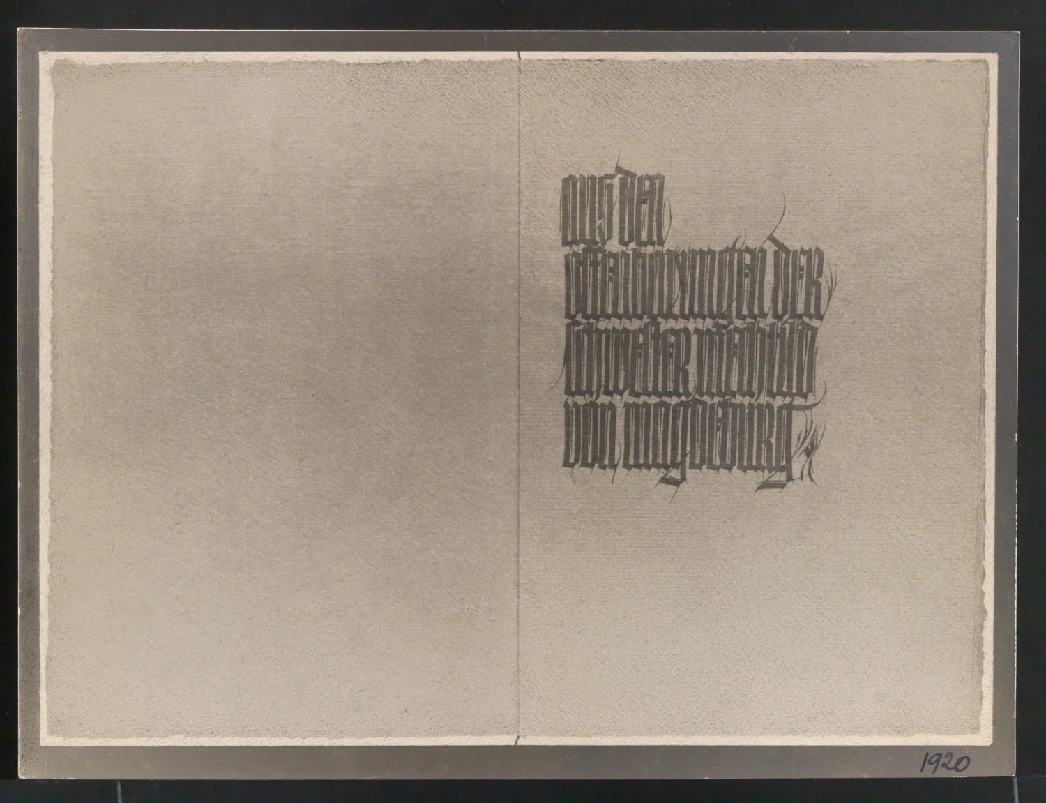 Konvolut Fotoabzüge von Buchseiten mit Kalligraphien von Jan Tschichold — Blatt 53