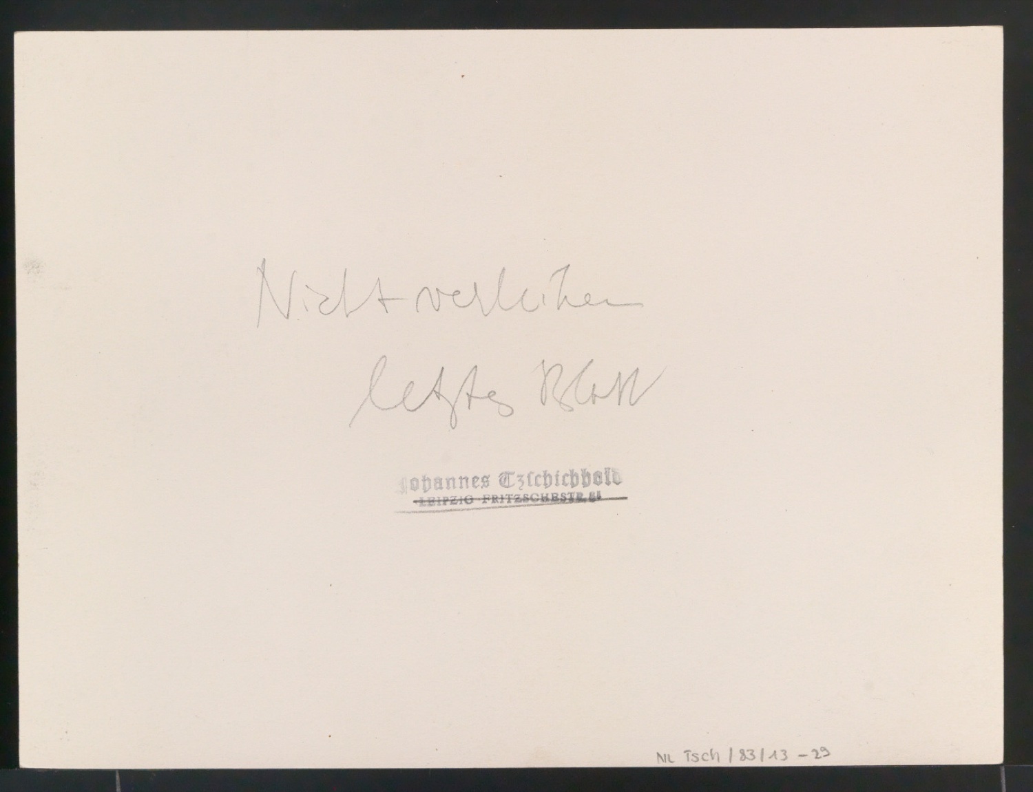 Konvolut Fotoabzüge von Buchseiten mit Kalligraphien von Jan Tschichold — Blatt 54