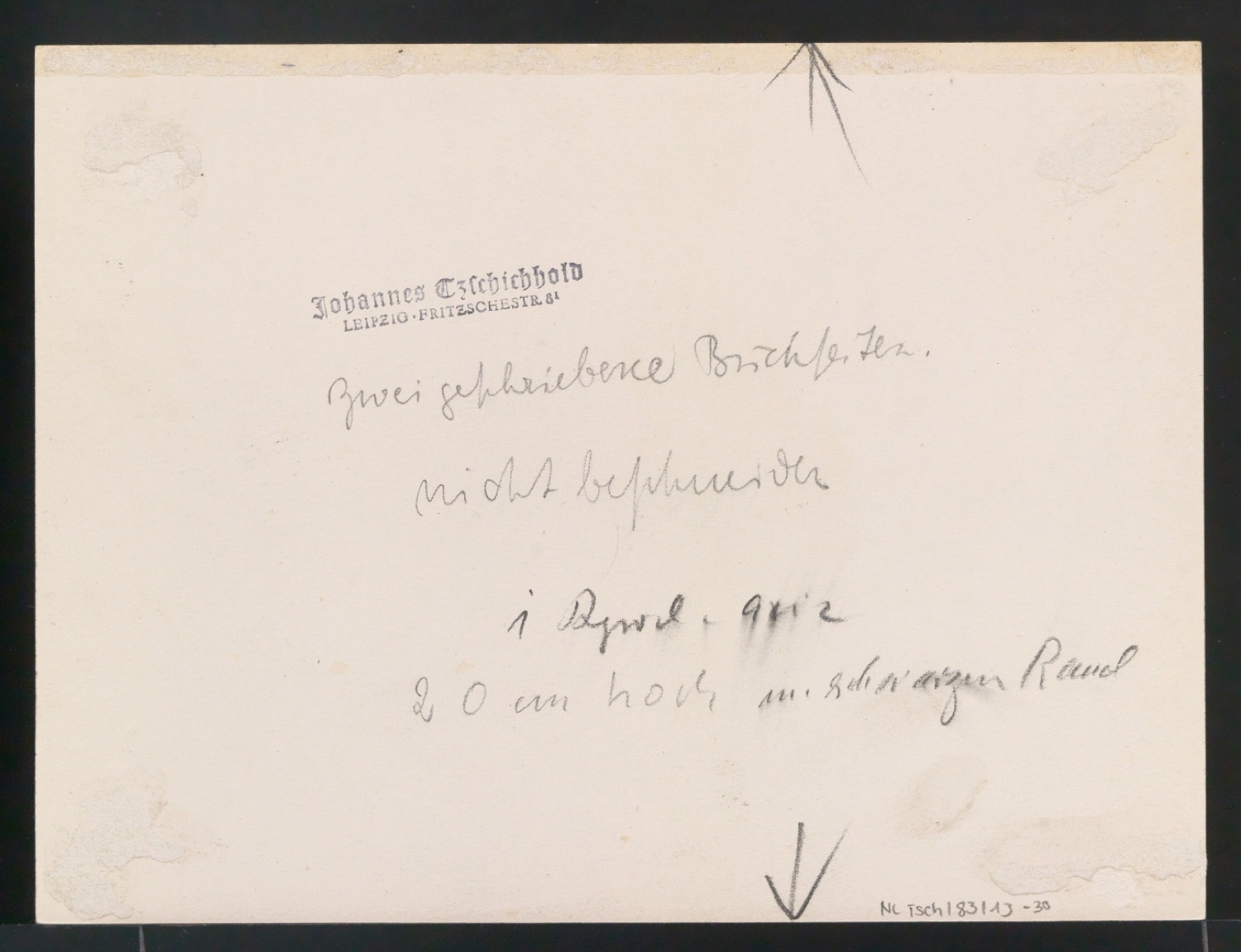 Konvolut Fotoabzüge von Buchseiten mit Kalligraphien von Jan Tschichold — Blatt 56