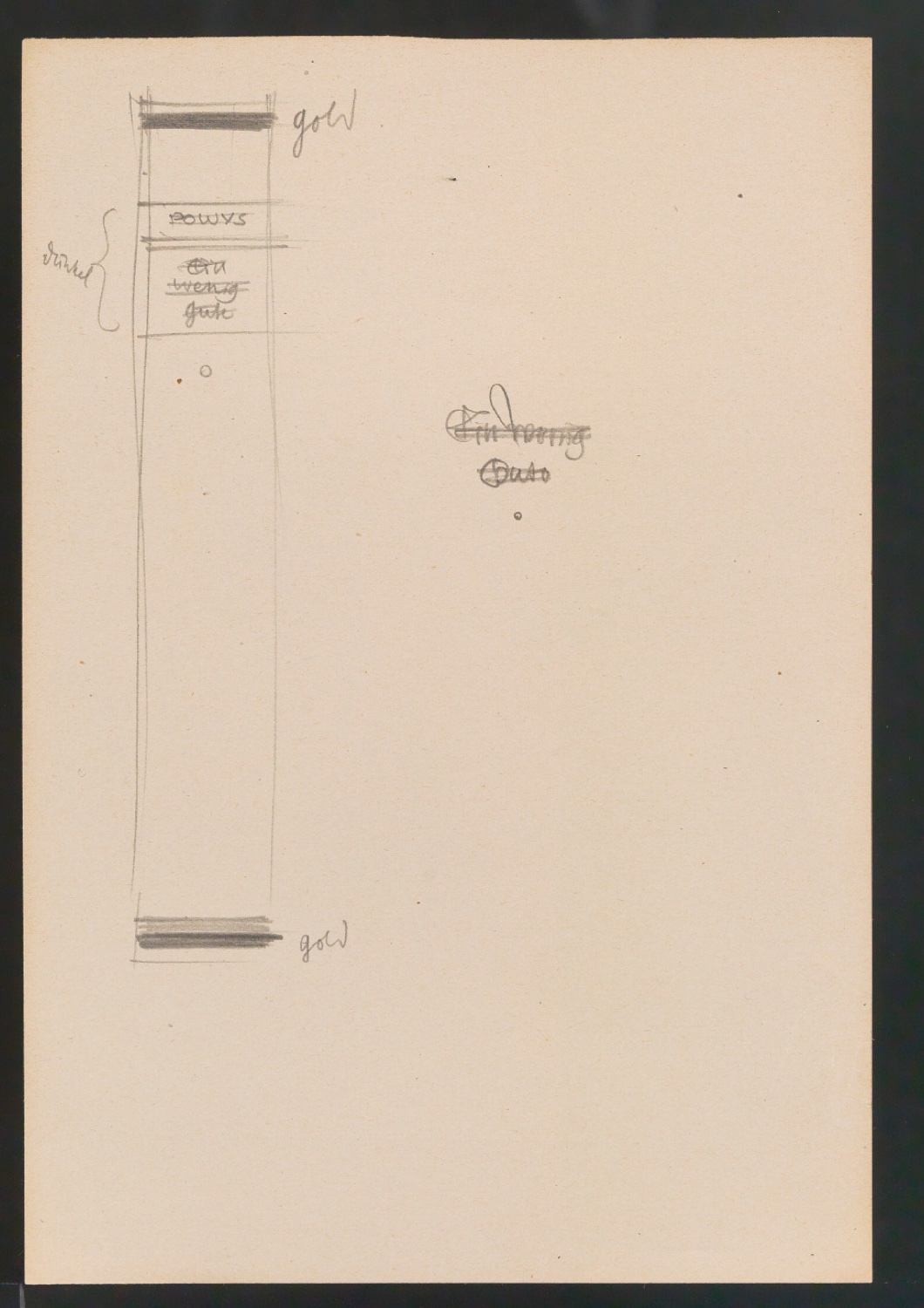 Konvolut Skizzen für Bucheinbände — Blatt 9