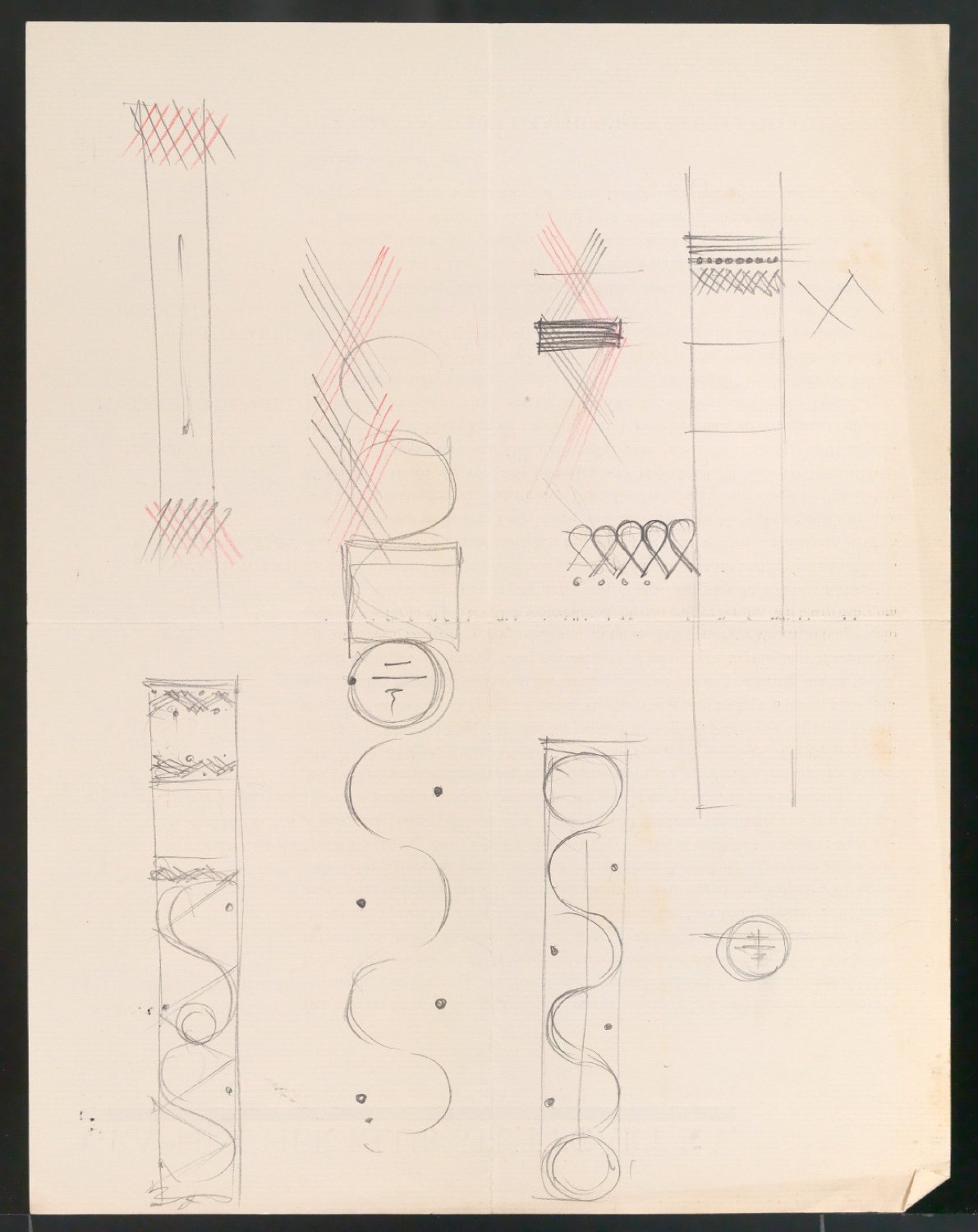 Konvolut Skizzen für Bucheinbände — Blatt 17