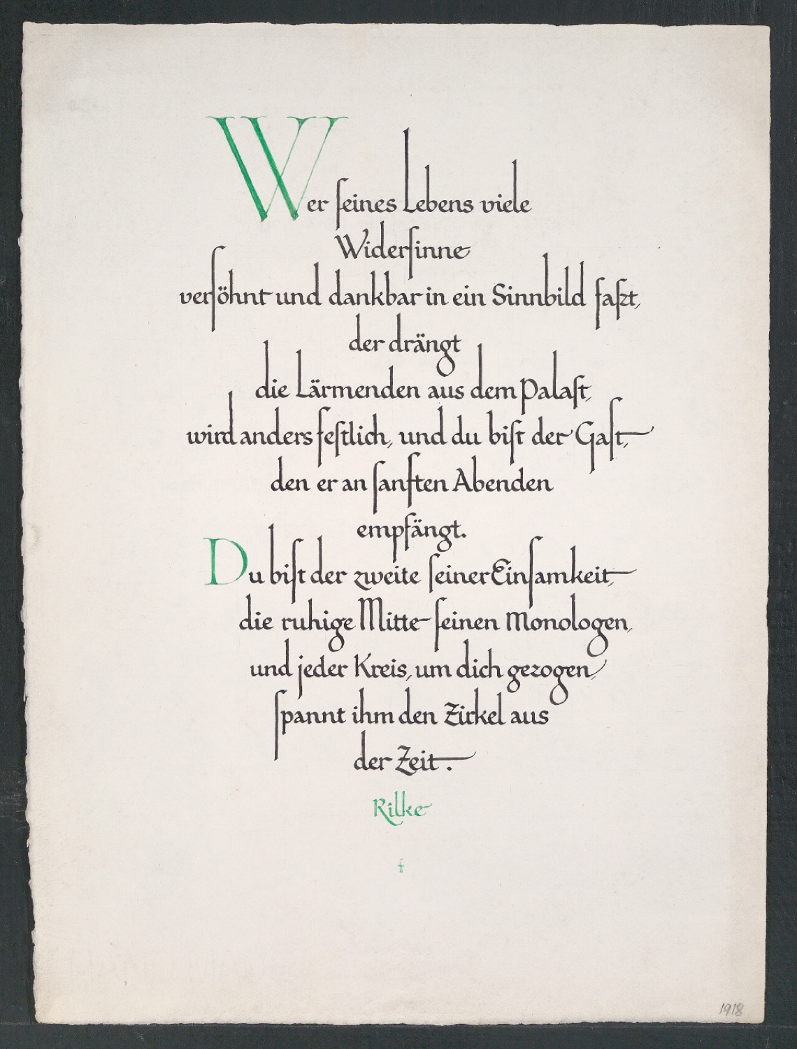 Kalligrafische Abschriften von Lyrik verschiedener Verfasser — Blatt 1