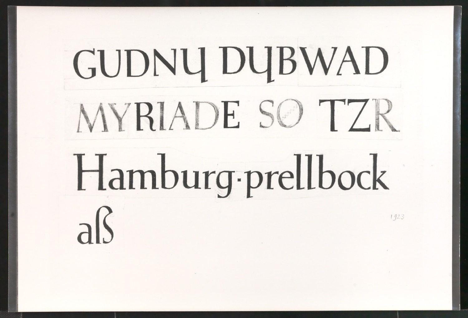 Fotoabzüge von Konvolut Kalligrafische Übungen, Schriftübungen — Blatt 5