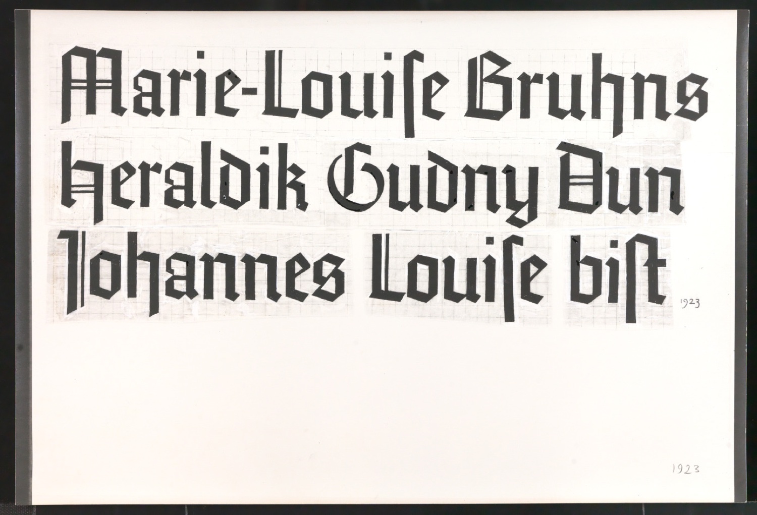 Fotoabzüge von Konvolut Kalligrafische Übungen, Schriftübungen — Blatt 11