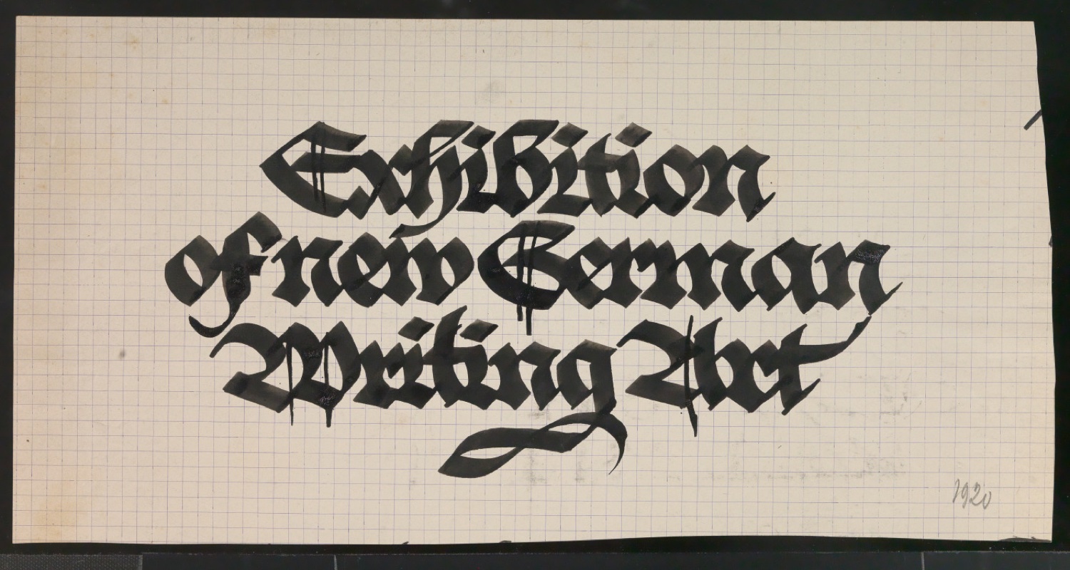Konvolut Kalligrafische Übungen, Schriftübungen — Blatt 15