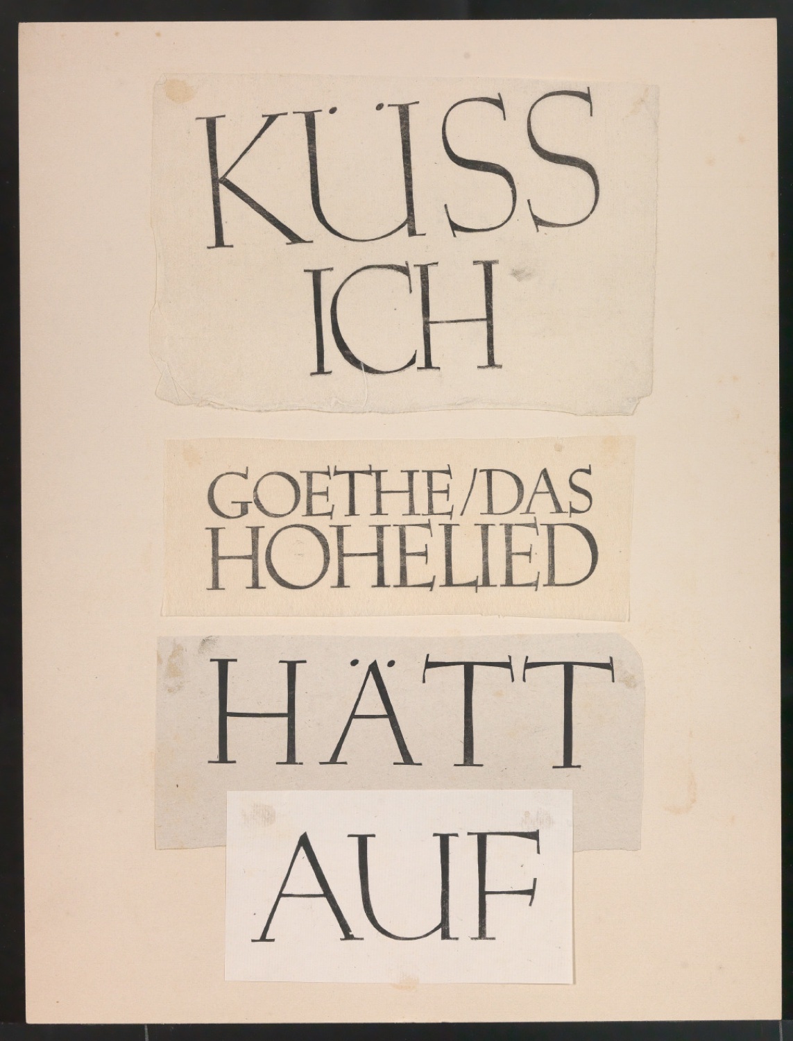 Konvolut Kalligrafische Übungen, Schriftübungen — Blatt 23