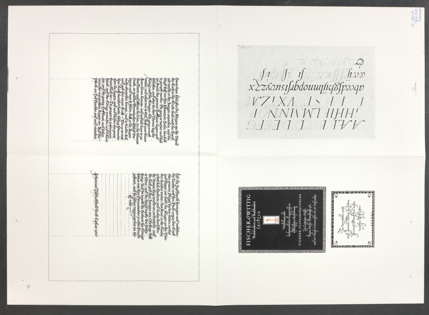 Druckbögen für den Abbildungsteil von Leben und Werk des Typographen Jan Tschichold — Blatt 1