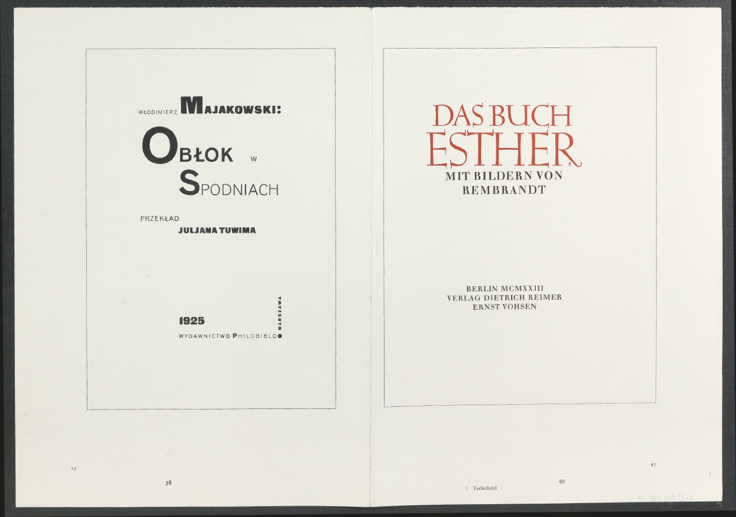 Druckbögen für den Abbildungsteil von Leben und Werk des Typographen Jan Tschichold — Blatt 7