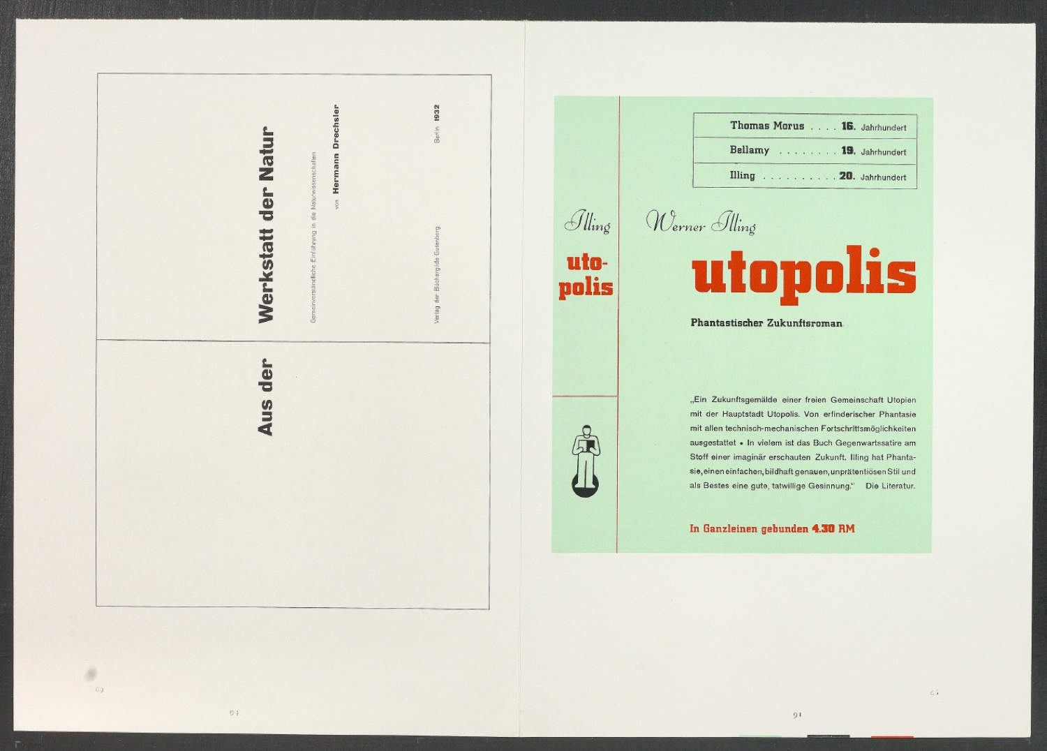 Druckbögen für den Abbildungsteil von Leben und Werk des Typographen Jan Tschichold — Blatt 15