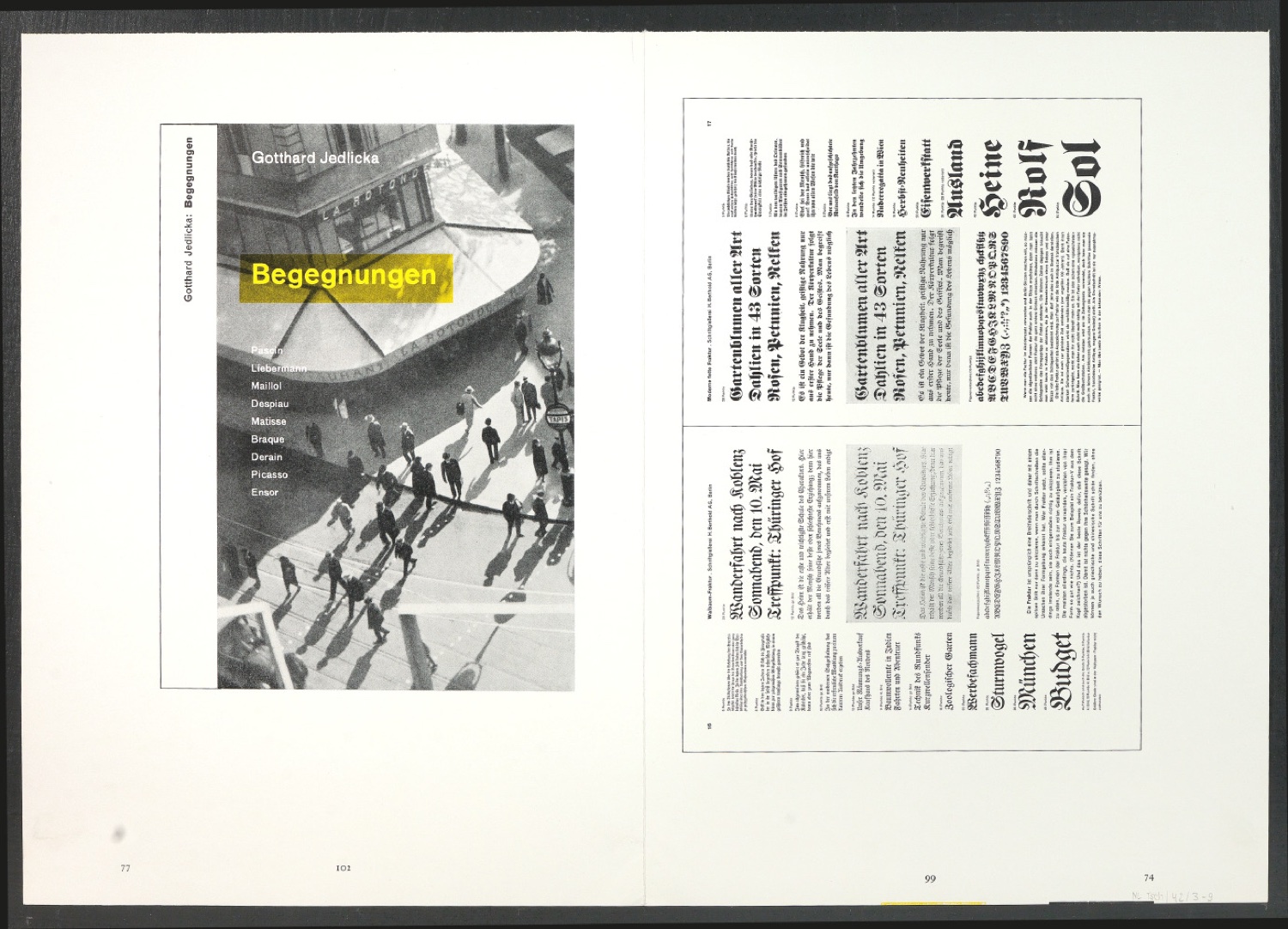 Druckbögen für den Abbildungsteil von Leben und Werk des Typographen Jan Tschichold — Blatt 18