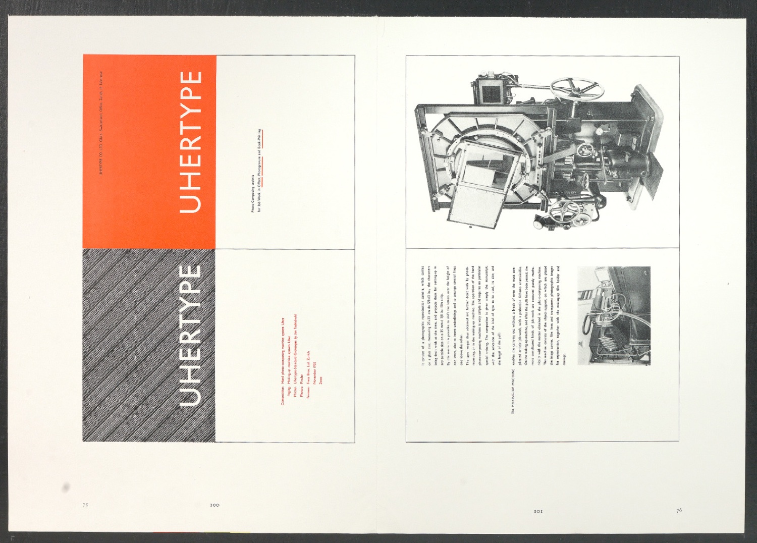 Druckbögen für den Abbildungsteil von Leben und Werk des Typographen Jan Tschichold — Blatt 19