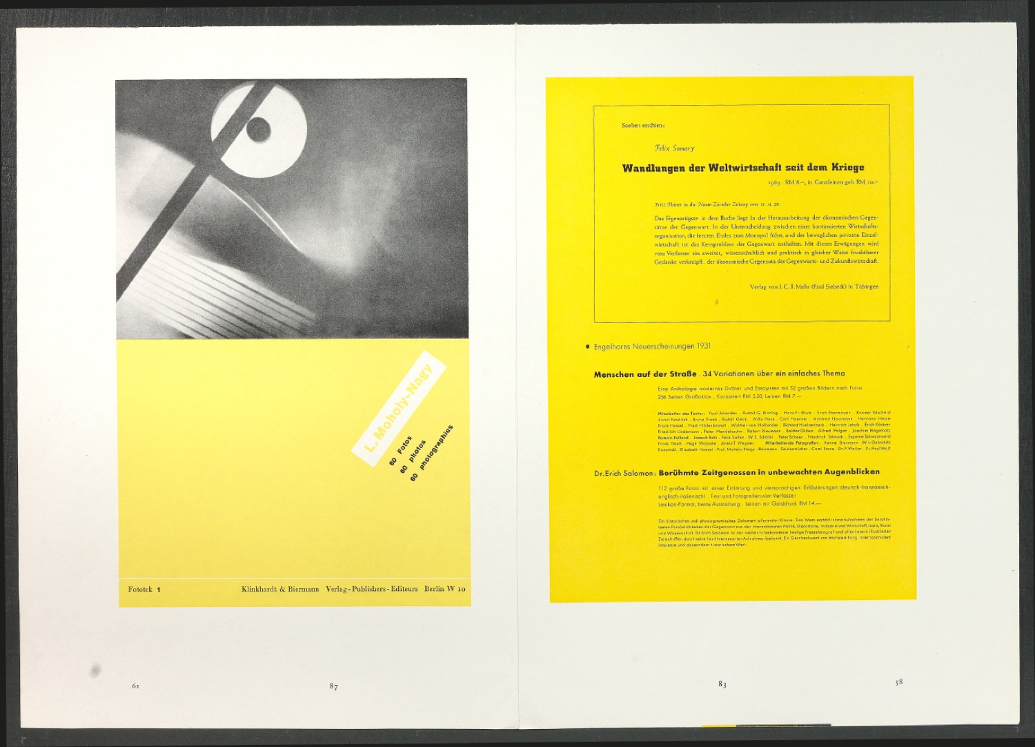 Druckbögen für den Abbildungsteil von Leben und Werk des Typographen Jan Tschichold — Blatt 23