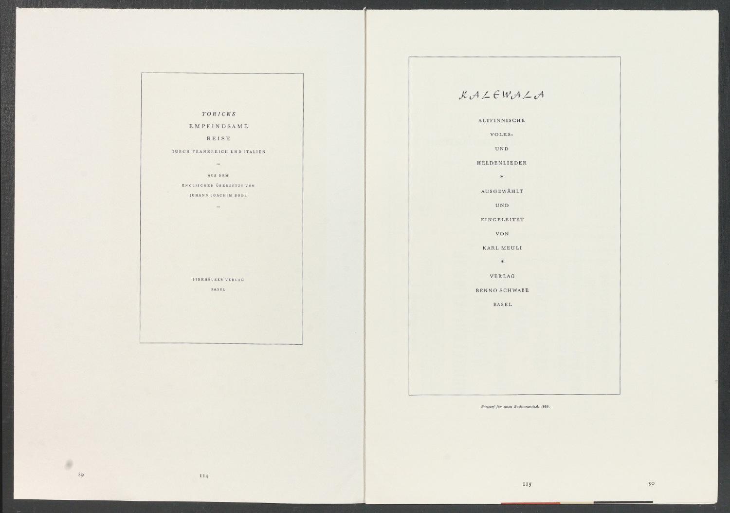 Druckbögen für den Abbildungsteil von Leben und Werk des Typographen Jan Tschichold — Blatt 25