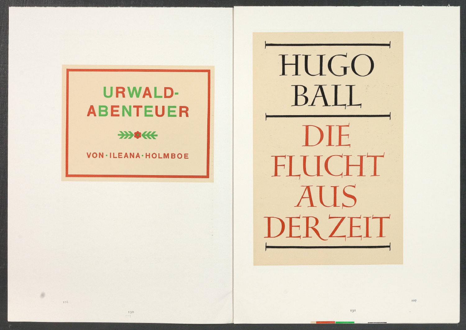 Druckbögen für den Abbildungsteil von Leben und Werk des Typographen Jan Tschichold — Blatt 33