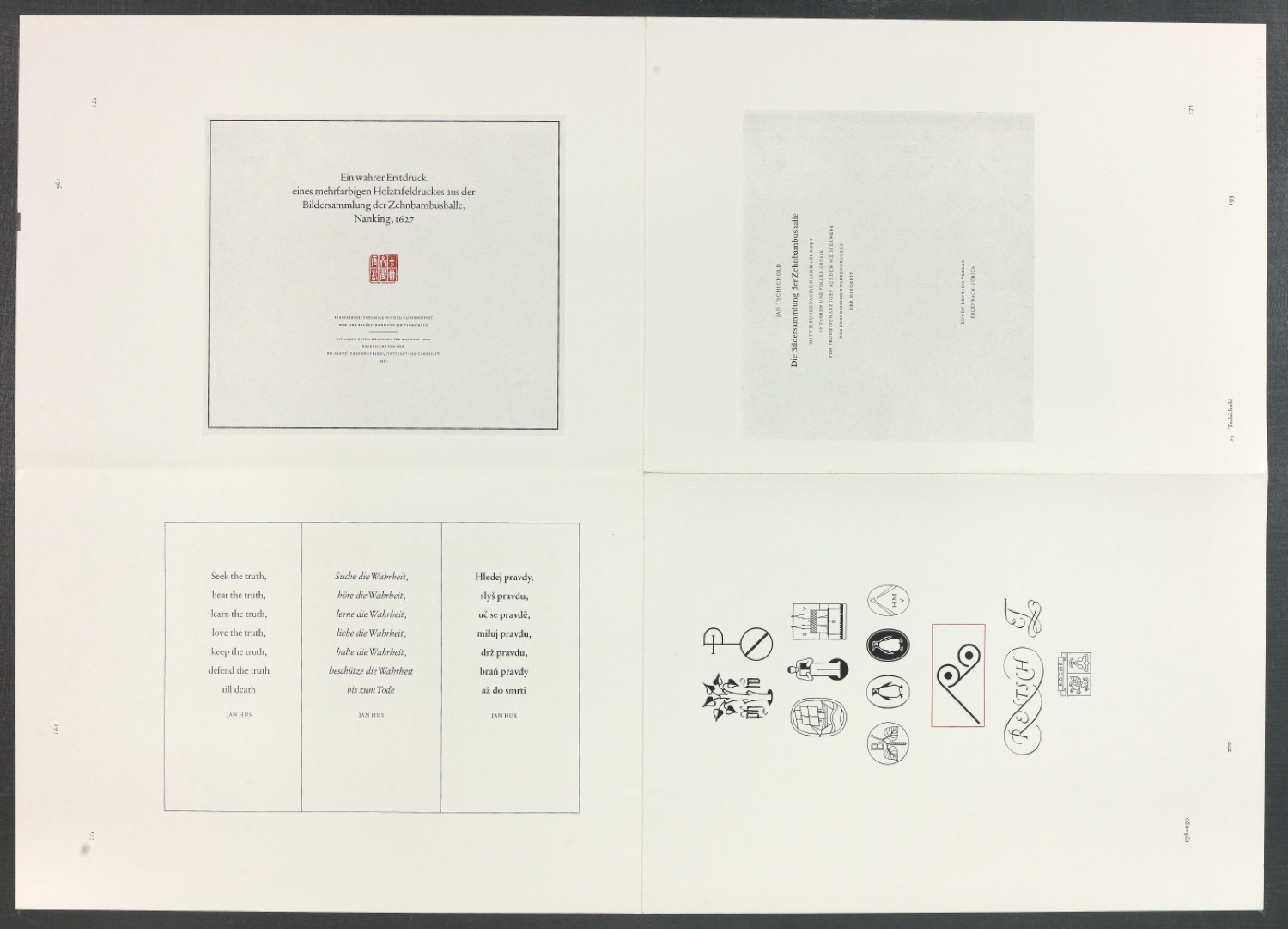Druckbögen für den Abbildungsteil von Leben und Werk des Typographen Jan Tschichold — Blatt 49
