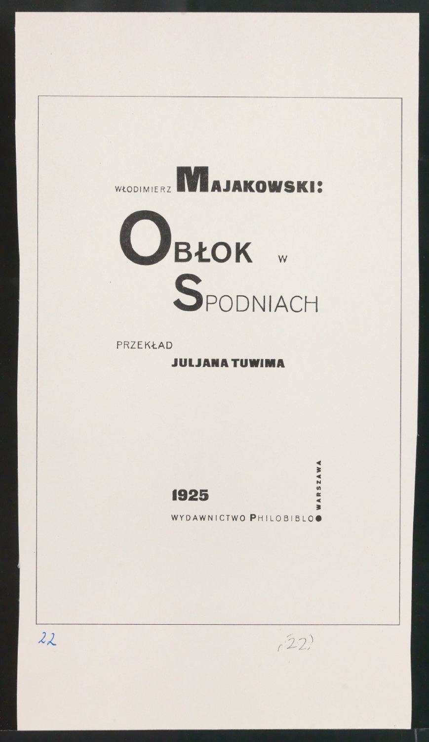 Druckfahnen für den Abbildungsteil von Leben und Werk des Typographen Jan Tschichold — Blatt 7
