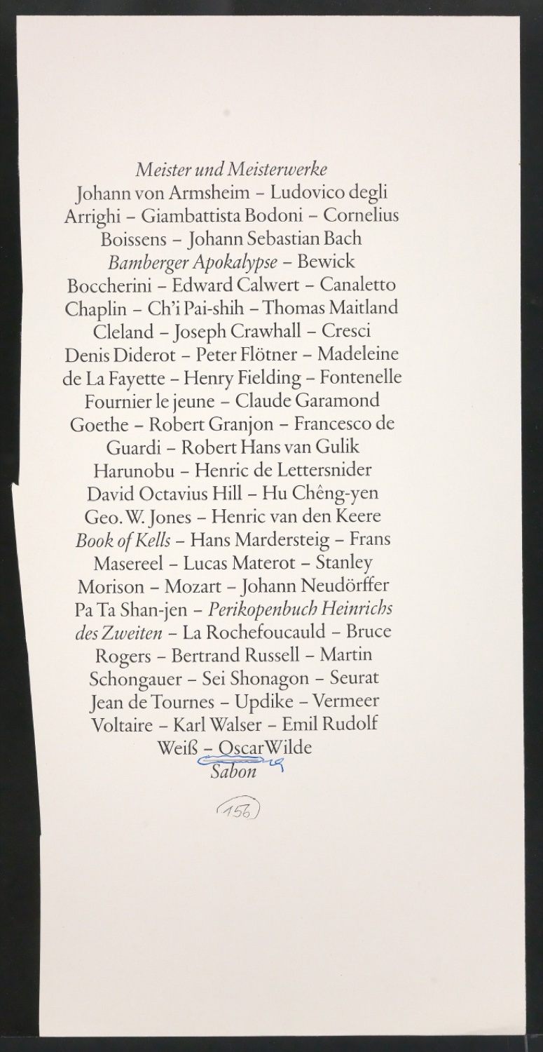 Druckfahnen für den Abbildungsteil von Leben und Werk des Typographen Jan Tschichold — Blatt 13
