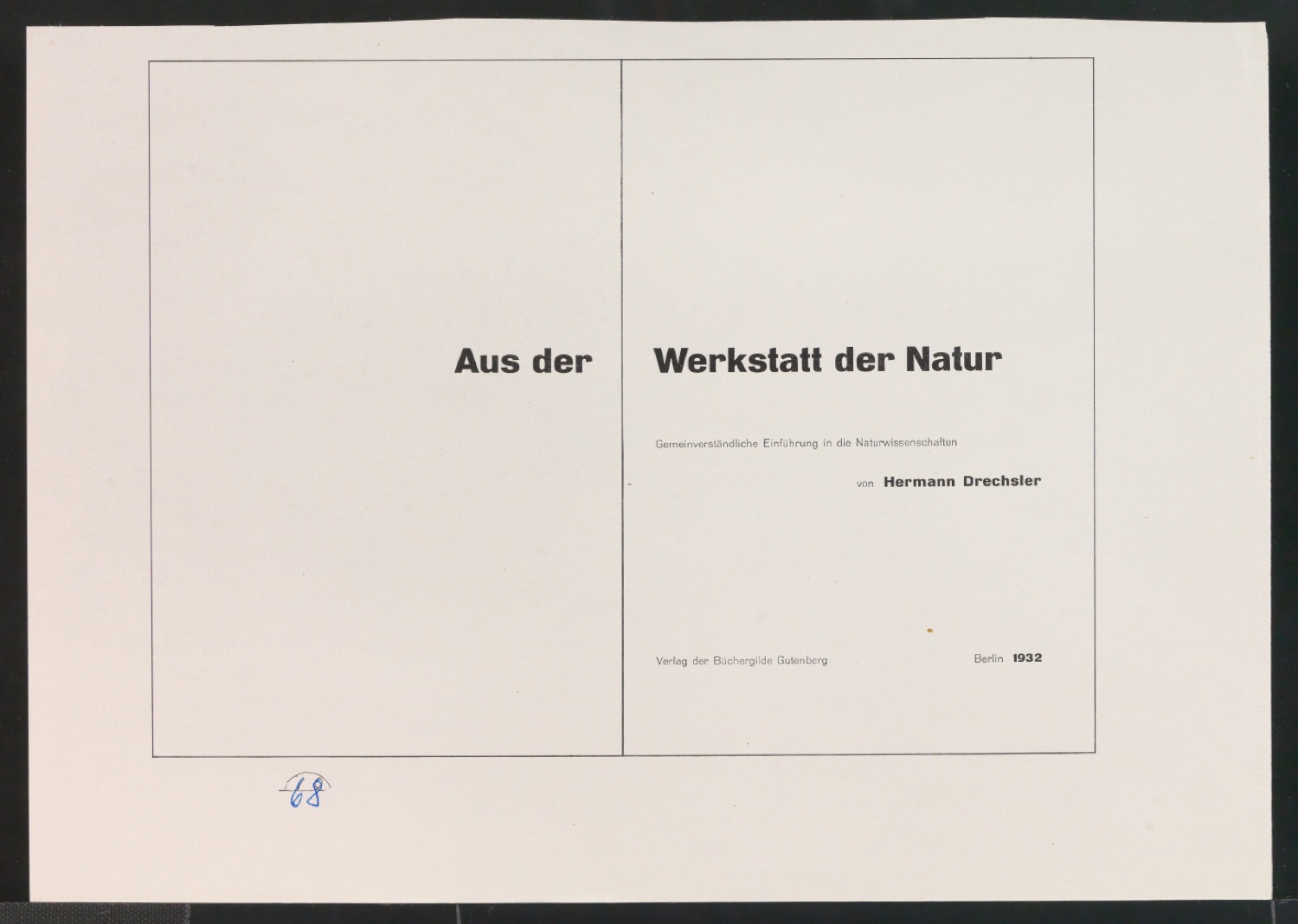 Druckfahnen für den Abbildungsteil von Leben und Werk des Typographen Jan Tschichold — Blatt 19