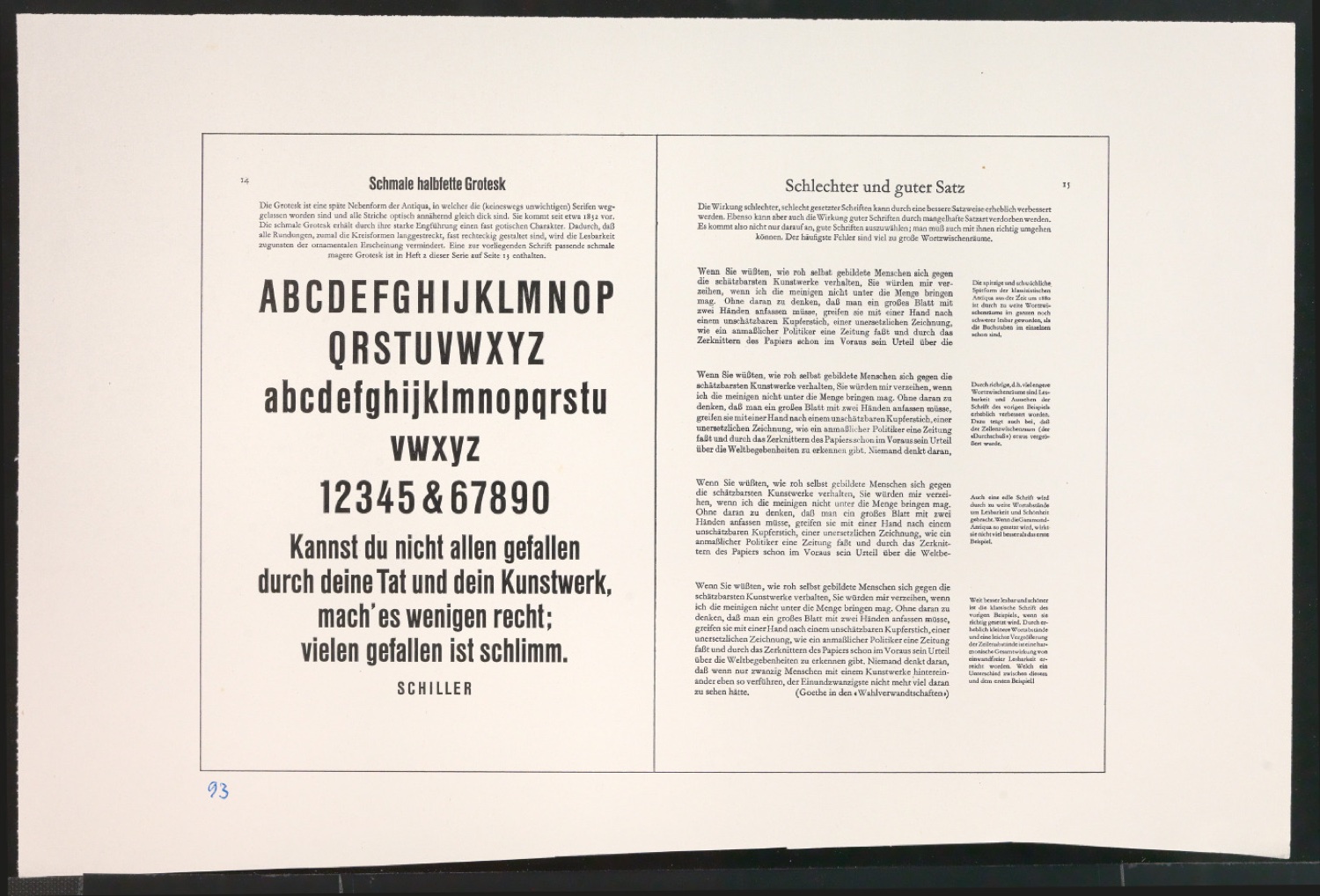 Druckfahnen für den Abbildungsteil von Leben und Werk des Typographen Jan Tschichold — Blatt 27