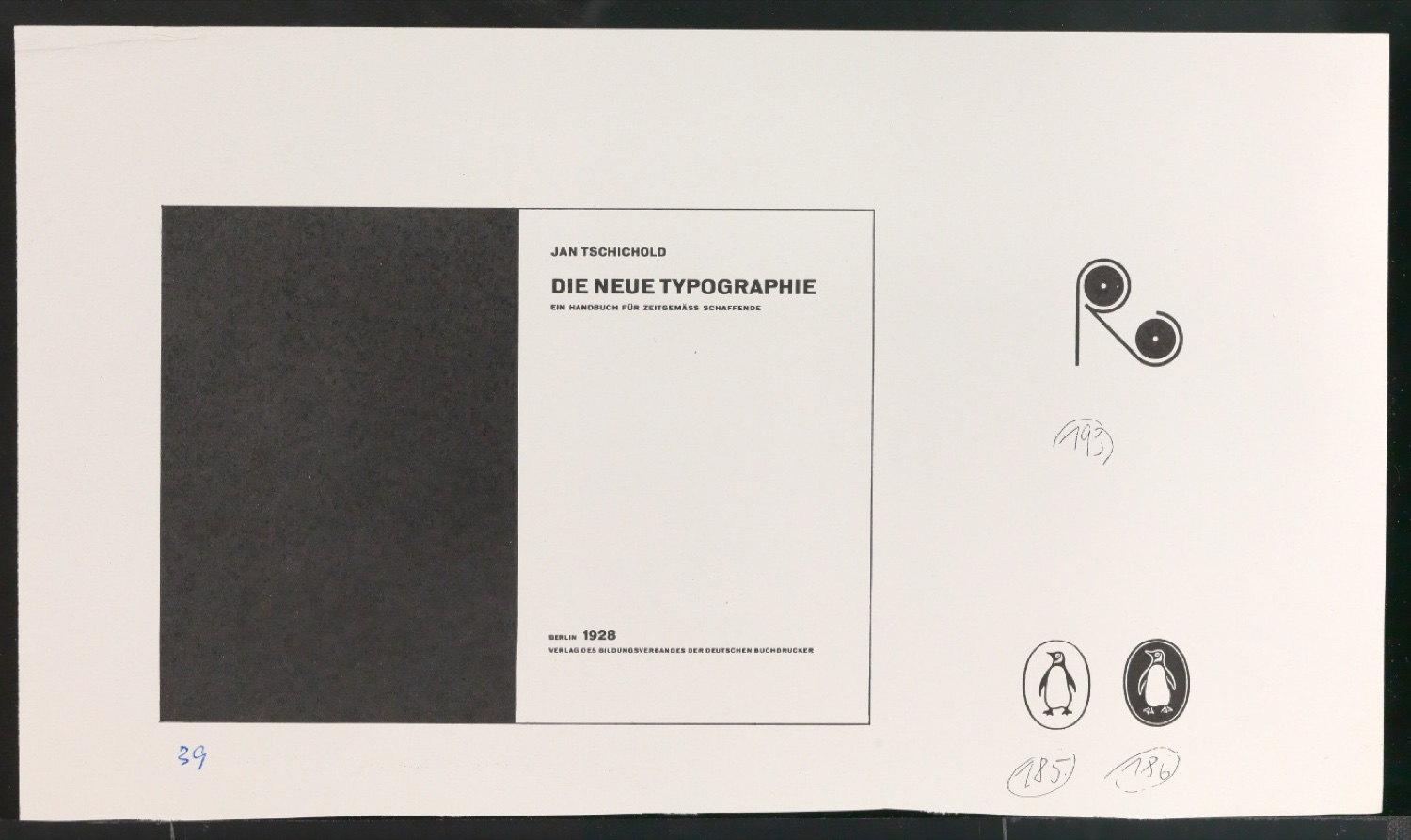 Druckfahnen für den Abbildungsteil von Leben und Werk des Typographen Jan Tschichold — Blatt 59