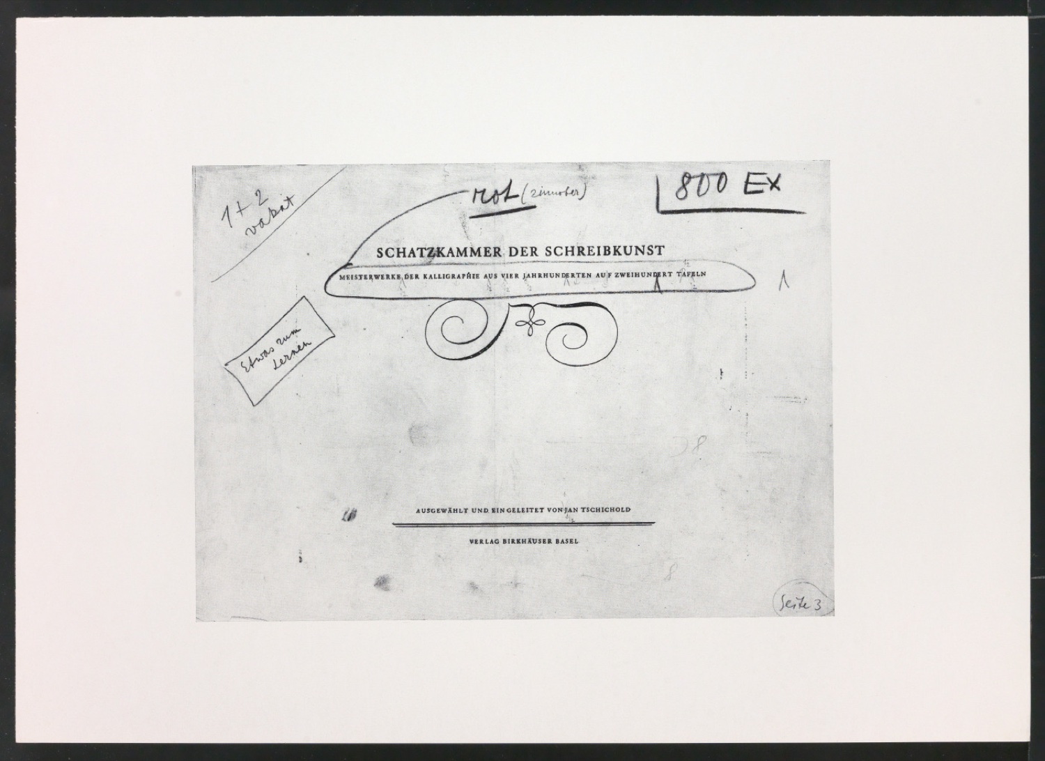 Druckfahnen für den Abbildungsteil von Leben und Werk des Typographen Jan Tschichold — Blatt 67