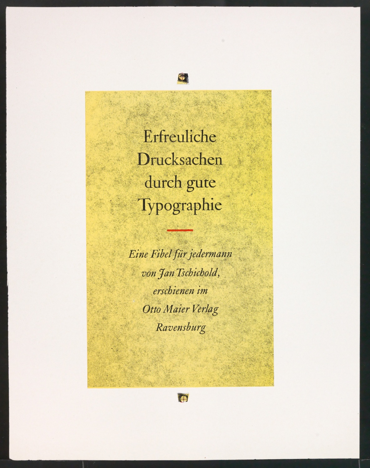 Druckfahnen für den Abbildungsteil von Leben und Werk des Typographen Jan Tschichold — Blatt 87