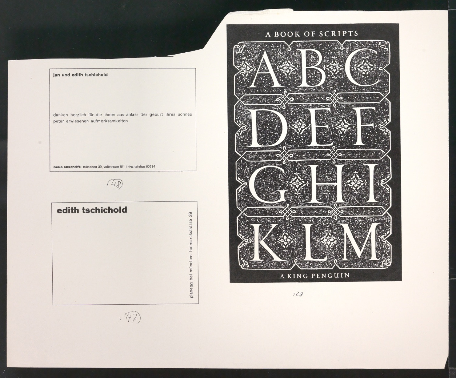 Druckfahnen für den Abbildungsteil von Leben und Werk des Typographen Jan Tschichold — Blatt 89