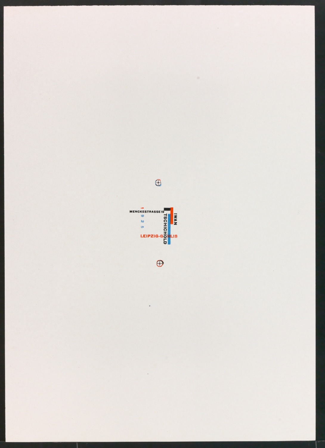 Druckfahnen für den Abbildungsteil von Leben und Werk des Typographen Jan Tschichold — Blatt 119