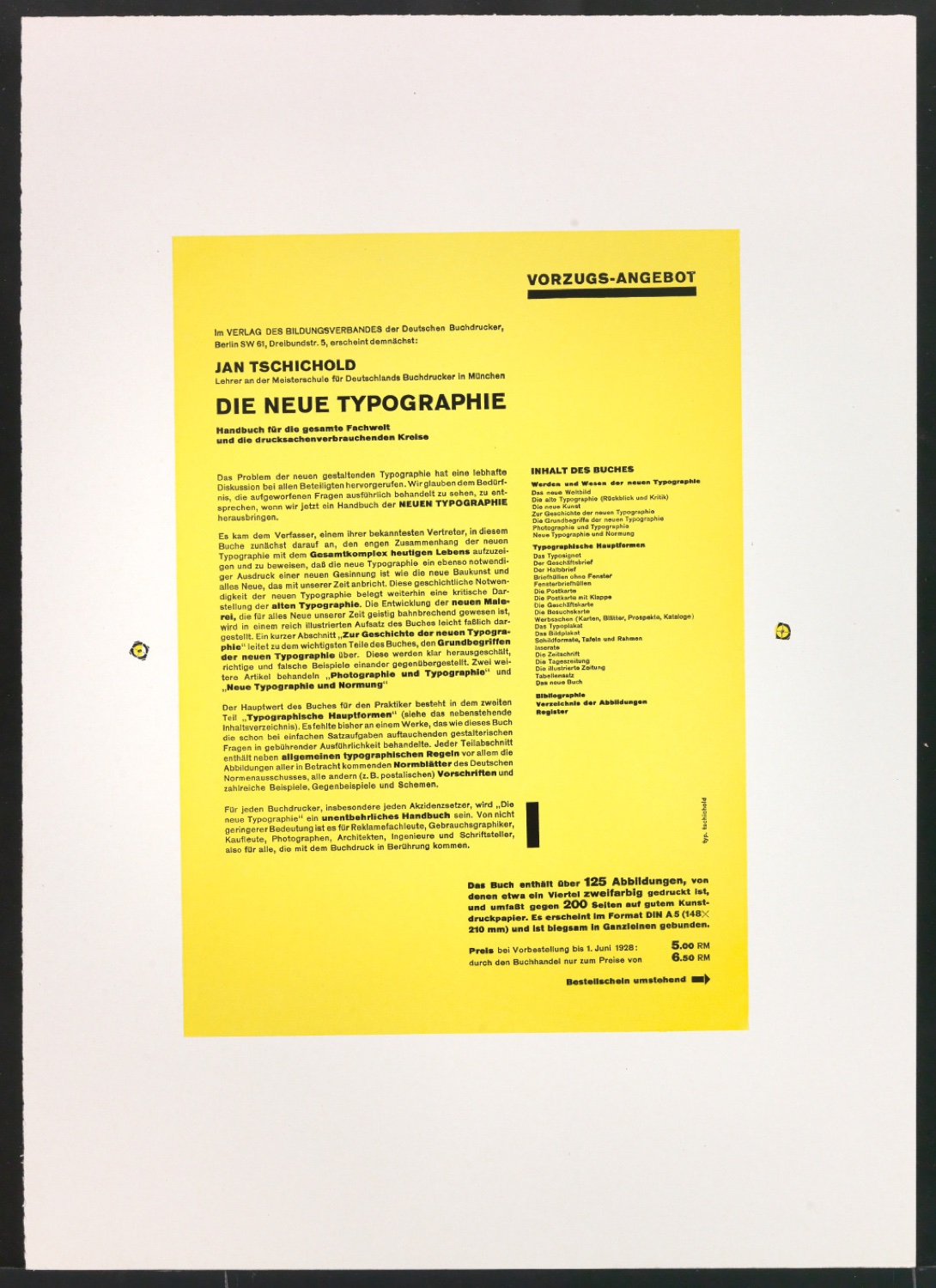 Druckfahnen für den Abbildungsteil von Leben und Werk des Typographen Jan Tschichold — Blatt 151