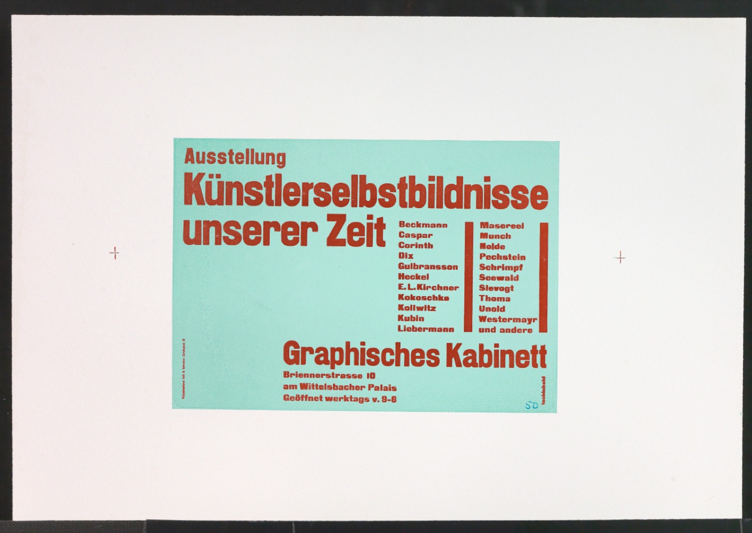 Druckfahnen für den Abbildungsteil von Leben und Werk des Typographen Jan Tschichold — Blatt 11