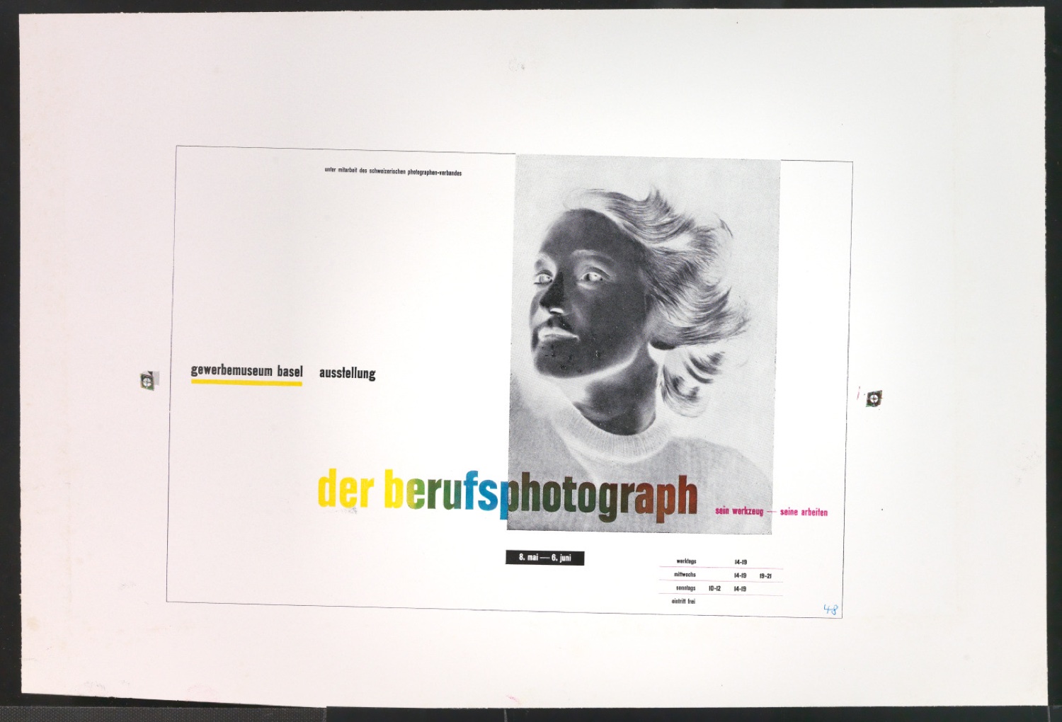 Druckfahnen für den Abbildungsteil von Leben und Werk des Typographen Jan Tschichold — Blatt 13