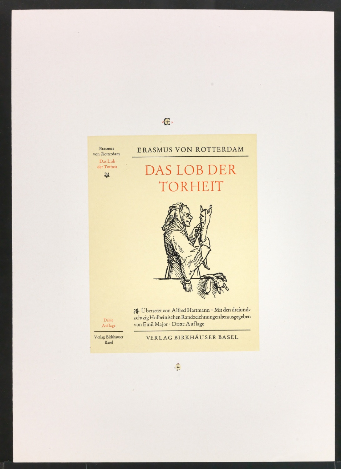 Druckfahnen für den Abbildungsteil von Leben und Werk des Typographen Jan Tschichold — Blatt 17
