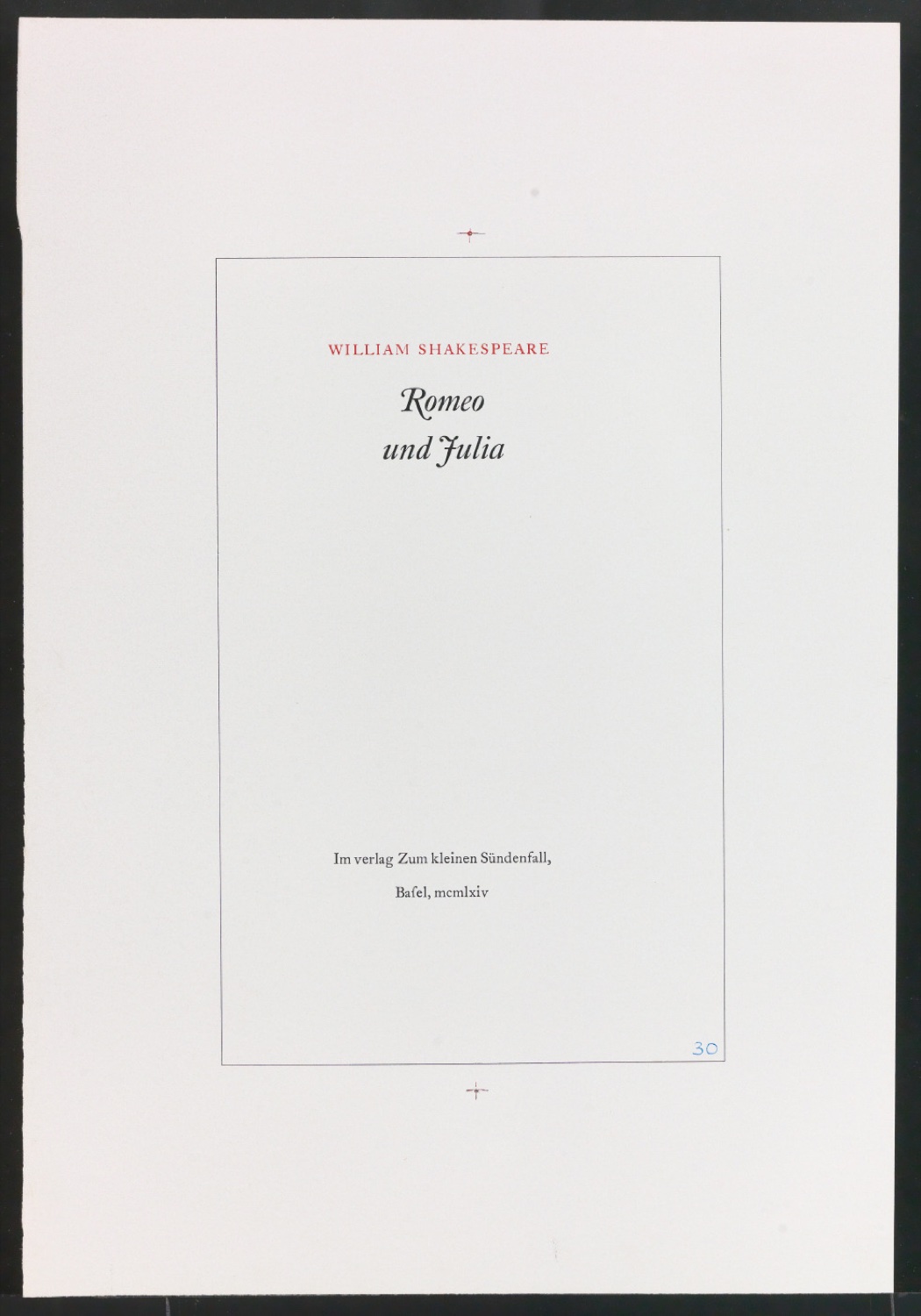 Druckfahnen für den Abbildungsteil von Leben und Werk des Typographen Jan Tschichold — Blatt 51