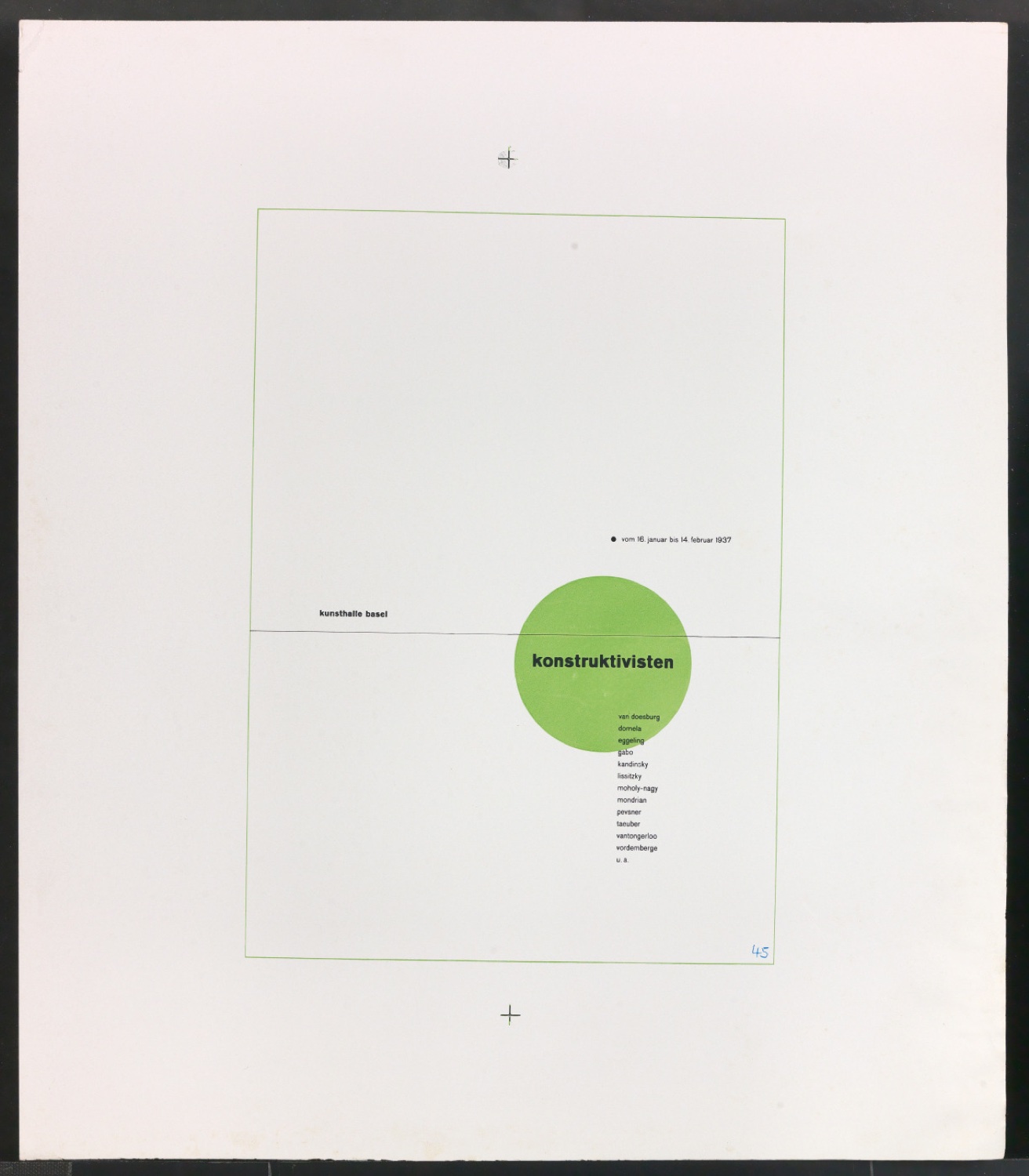 Druckfahnen für den Abbildungsteil von Leben und Werk des Typographen Jan Tschichold — Blatt 63