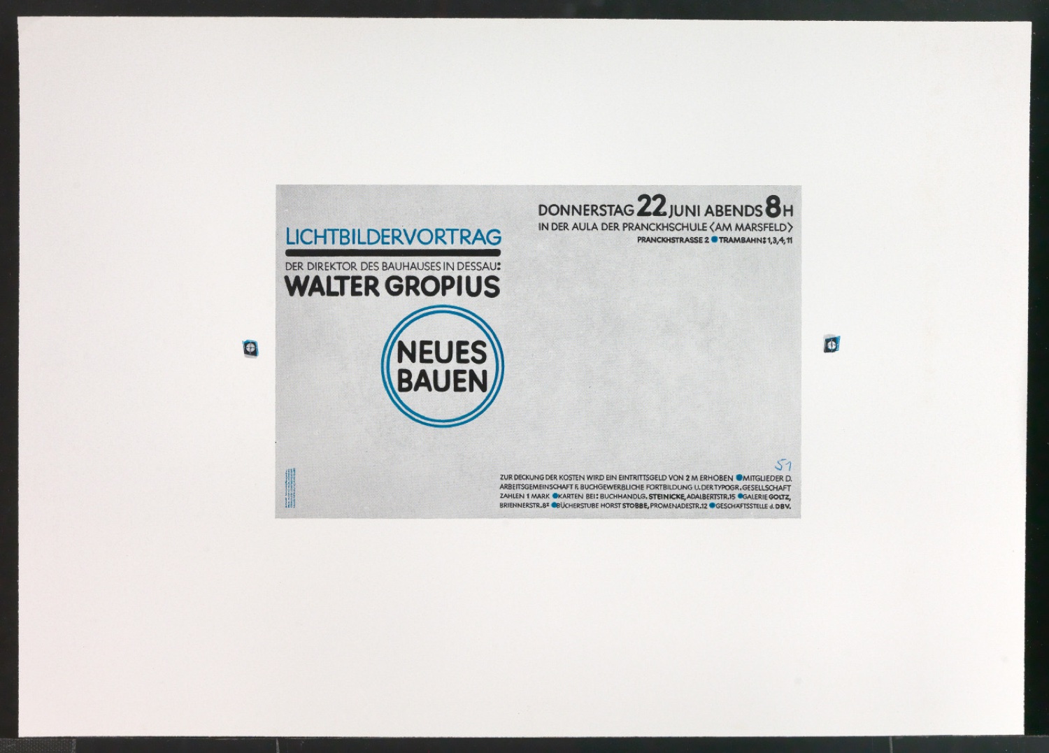 Druckfahnen für den Abbildungsteil von Leben und Werk des Typographen Jan Tschichold — Blatt 69