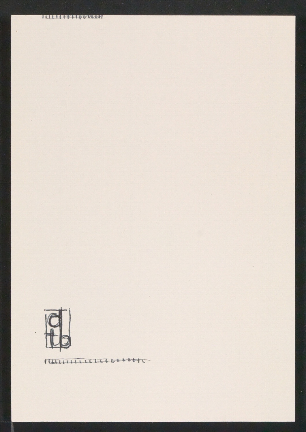 Entwurfsskizzen Guy de Maupassant und Firmenzeichen — Blatt 1