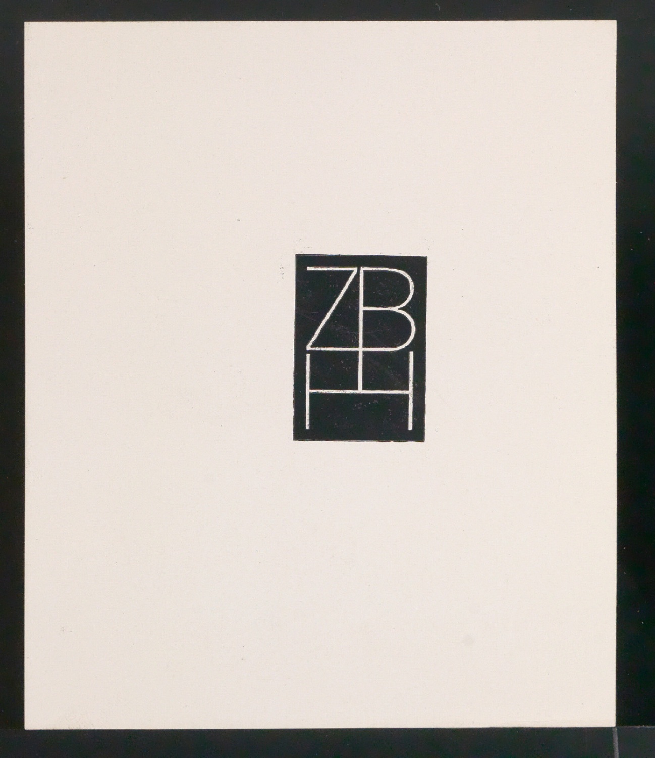 Probedrucke von Firmenzeichen ZBH — Blatt 1