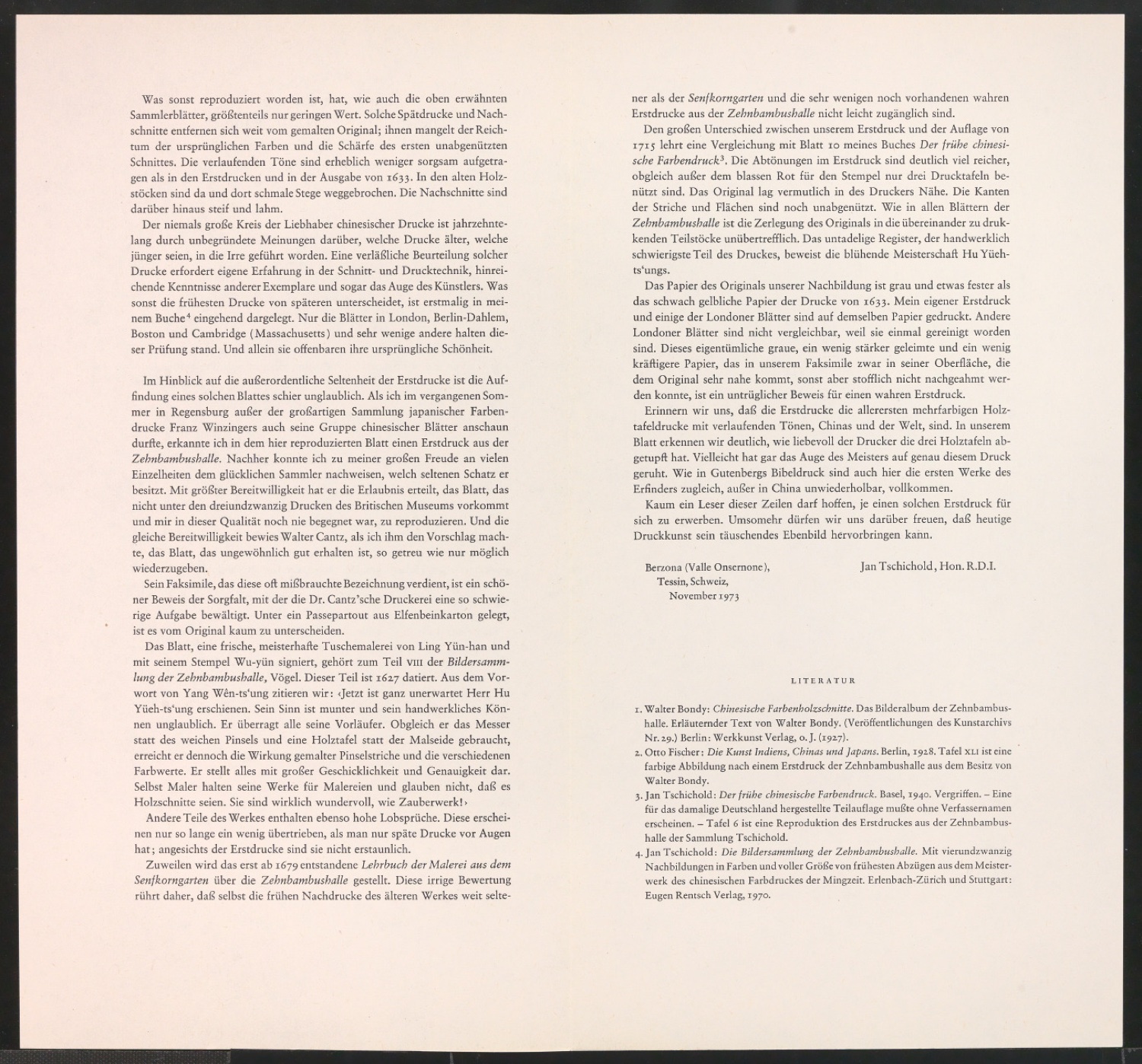 Ein wahrer Erstdruck eines mehrfarbigen Holztafeldruckes aus der Bildersammlung der Zehnbambushalle, Nanking 1627 — Blatt 6